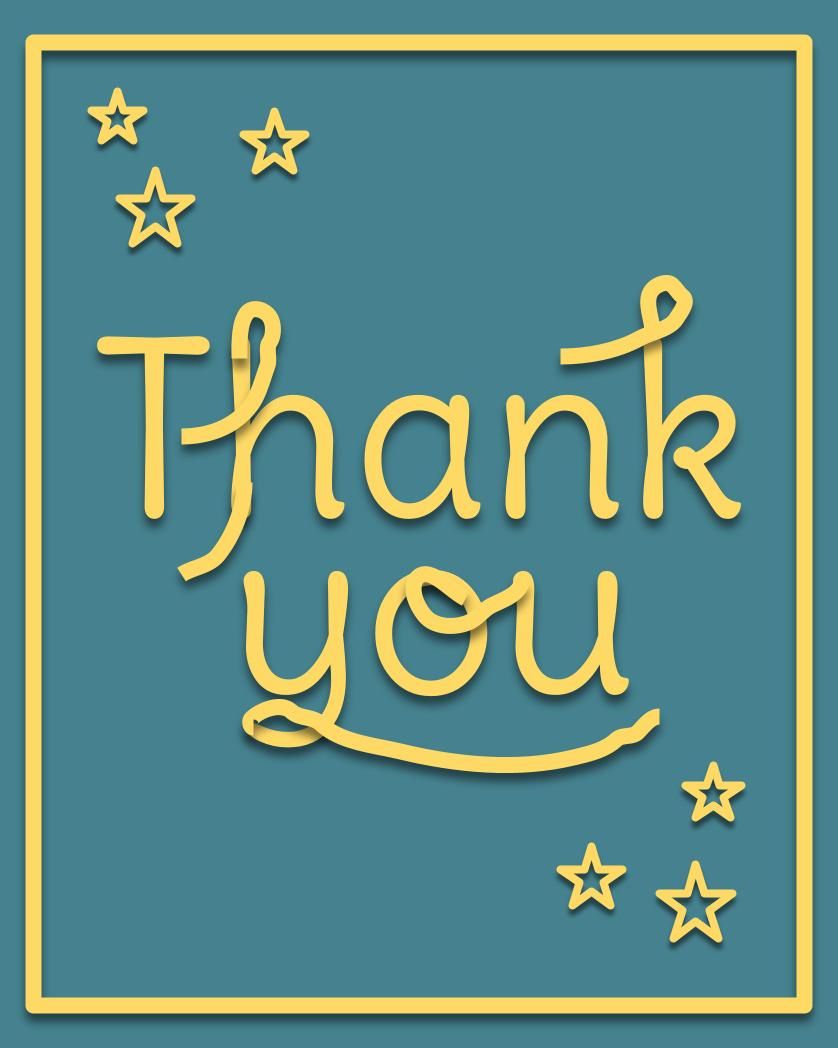 Card design "Thank you"