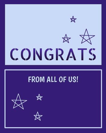 Use Congrats from all of us
