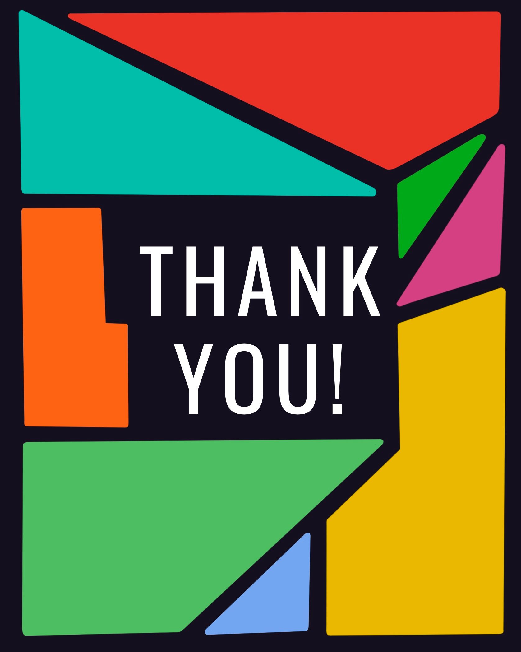 Card design "thank you"