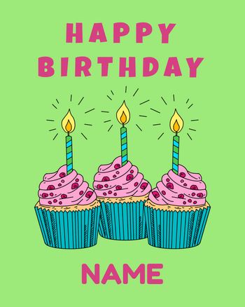 Use customisable happy birthday cake