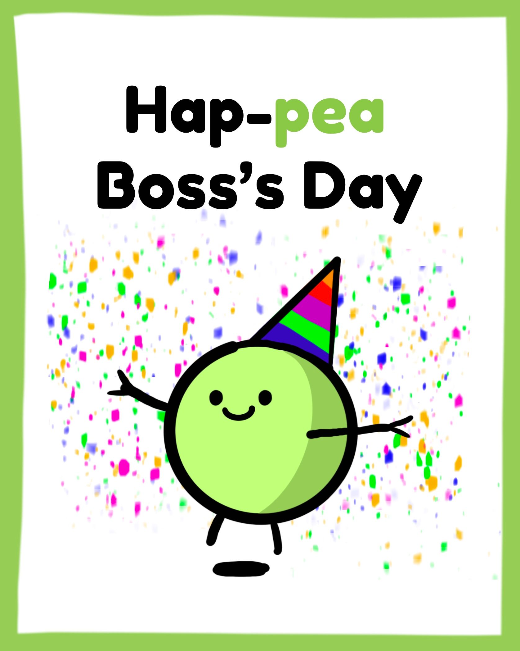 Card design "happea boss day"