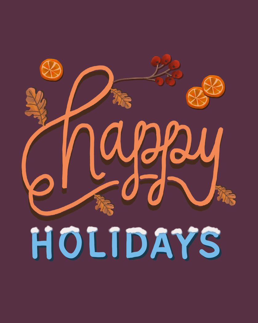 Use Happy Holidays thanksgiving card