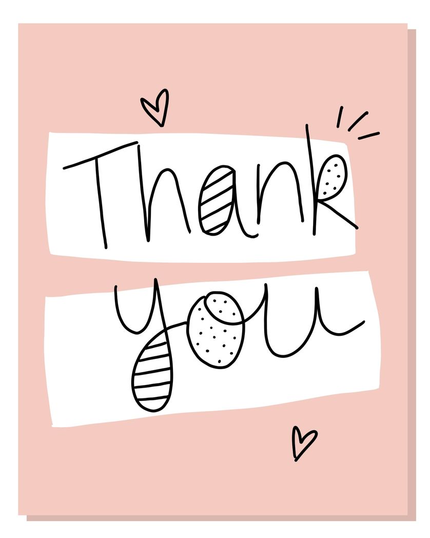 Card design "thank you"