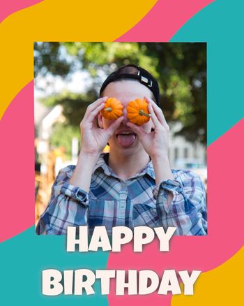 Use happy birthday frame