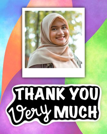 Use thank you very much frame