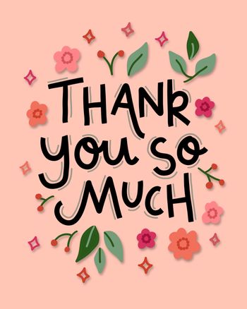 Use thank you so much