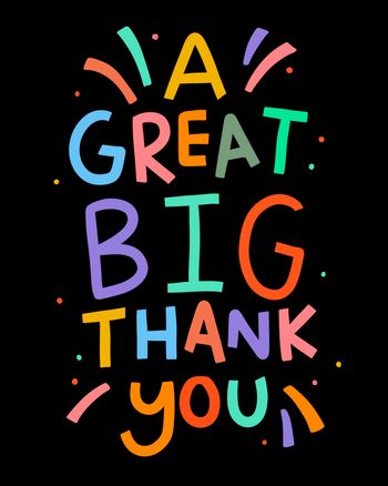 Use a great big thank you