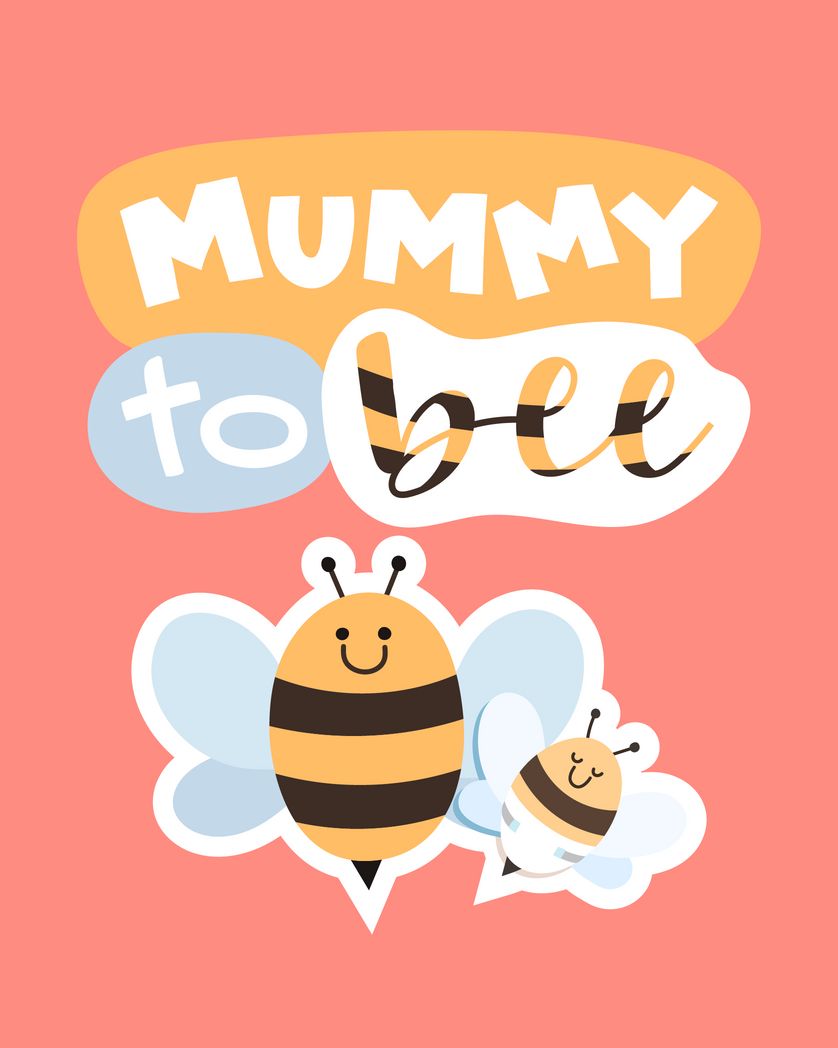 Card design "mummy to bee"