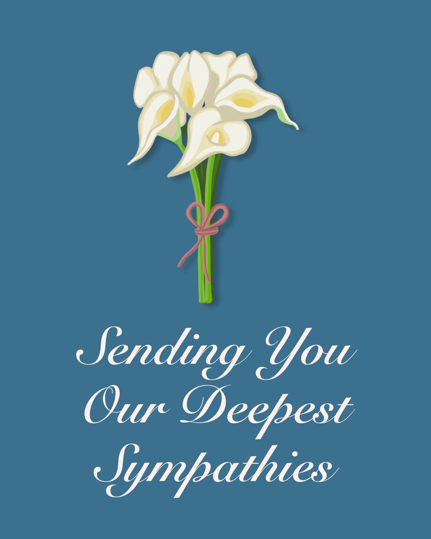 Use sending you our deepest sympathies card