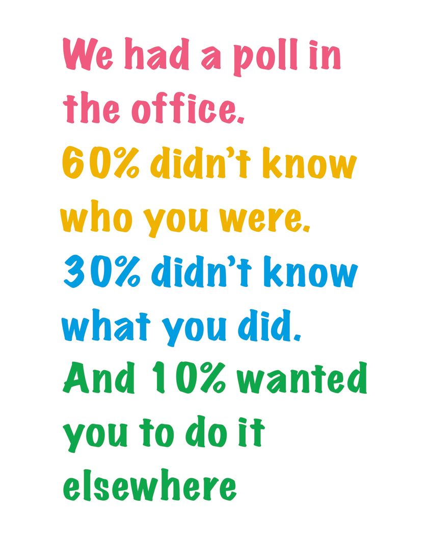 Card design "office poll"