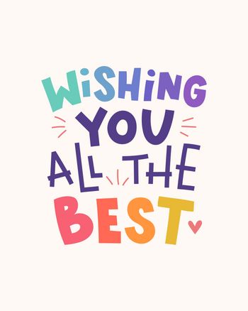 Use wishing you all the best - cute farewell card