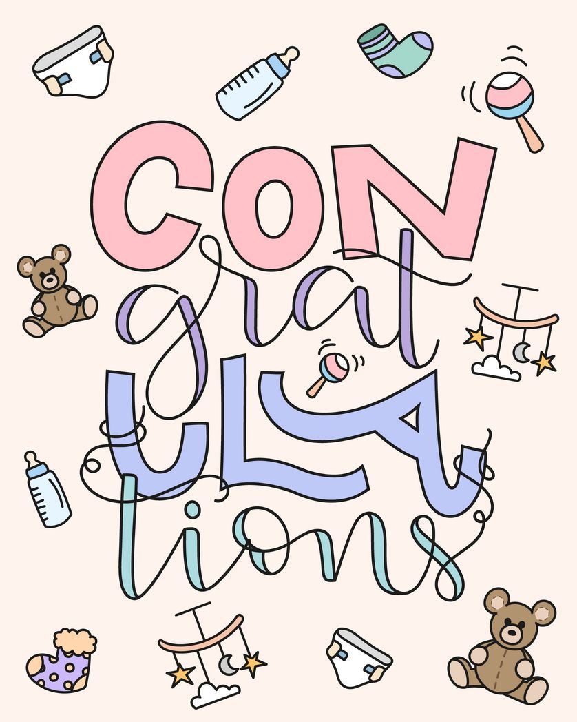 Card design "congratulations"