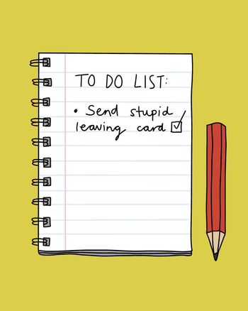 Use send stupid leaving card
