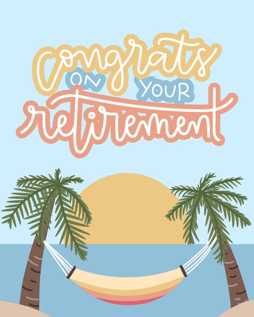 Card design "congrats on your retirement"