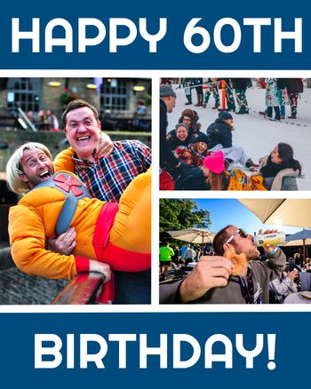 Use happy 60th birthday frame