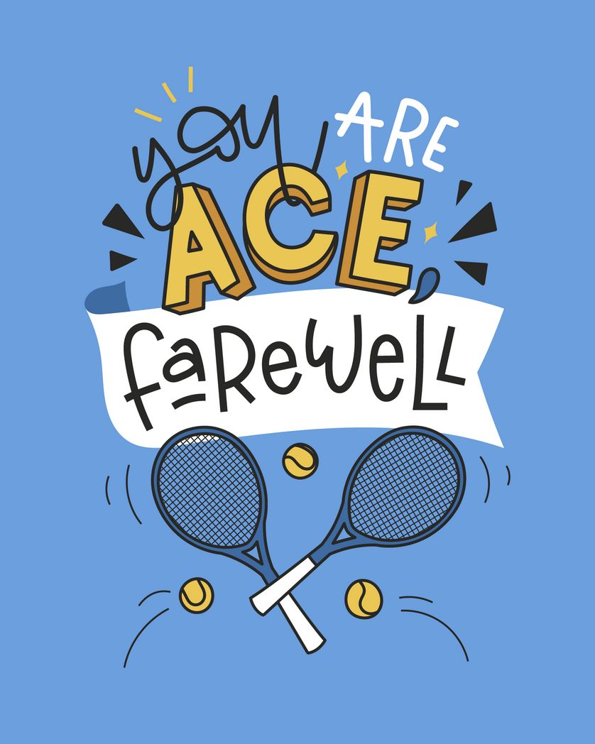 Card design "you are ace farewell"