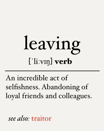 Use Hilarious dictionary definition leaving card for colleague