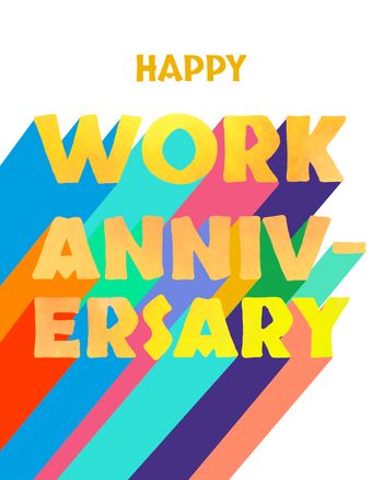 Use Happy work anniversary