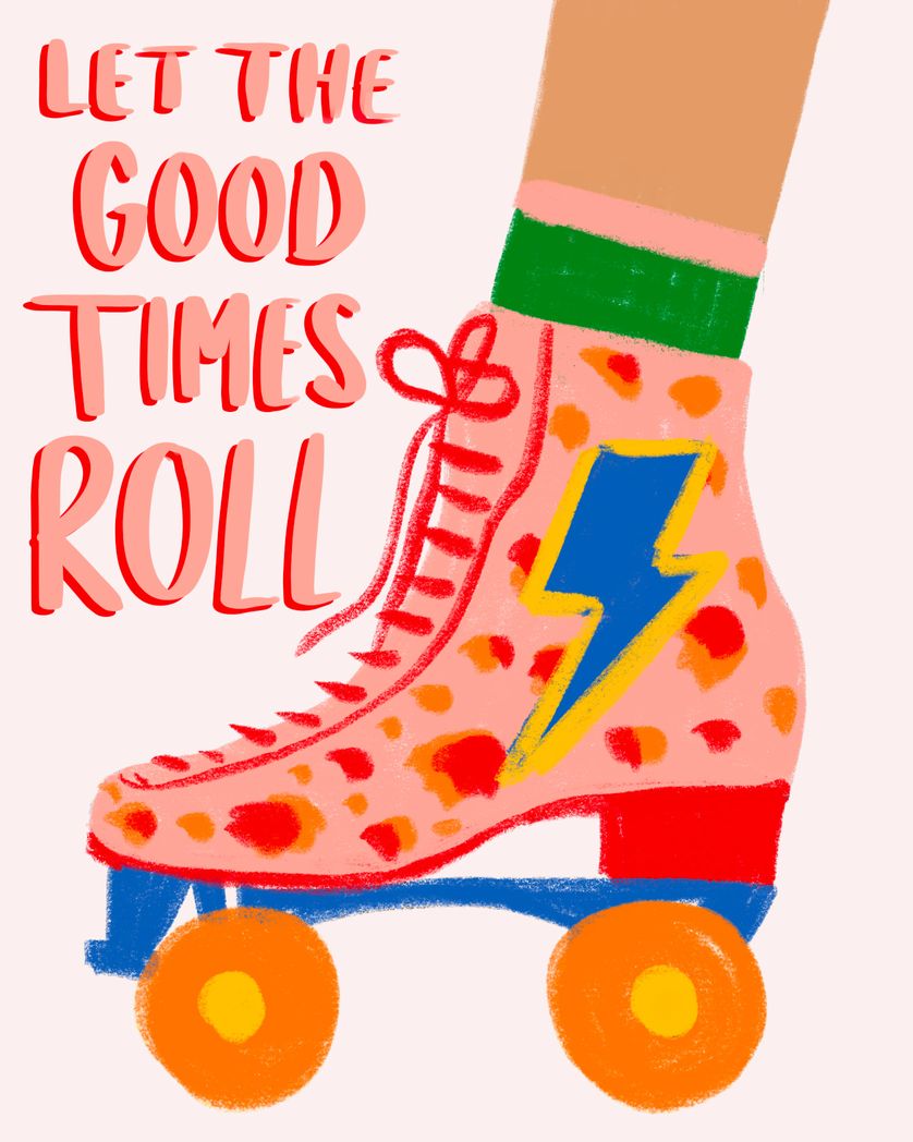 Card design "Let the good times roll"