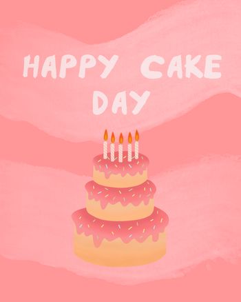 Use Happy cake day - birthday card