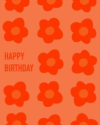 Use Floral happy birthday card