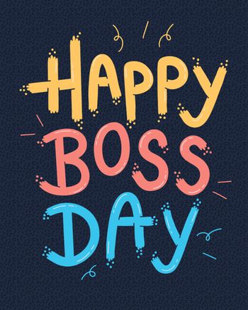Use Happy Boss Day - Group Greeting Card