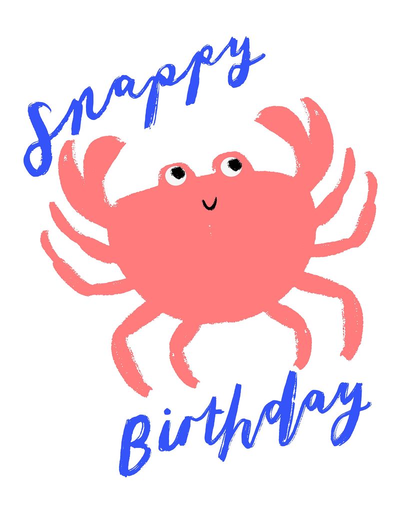 Card design "snappy birthday"