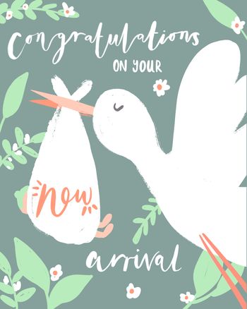 Use Congratulations on your arrival - new baby e card