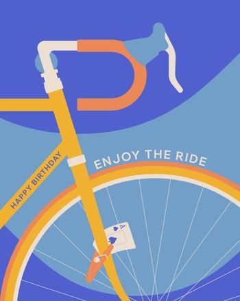 Use enjoy the ride birthday card