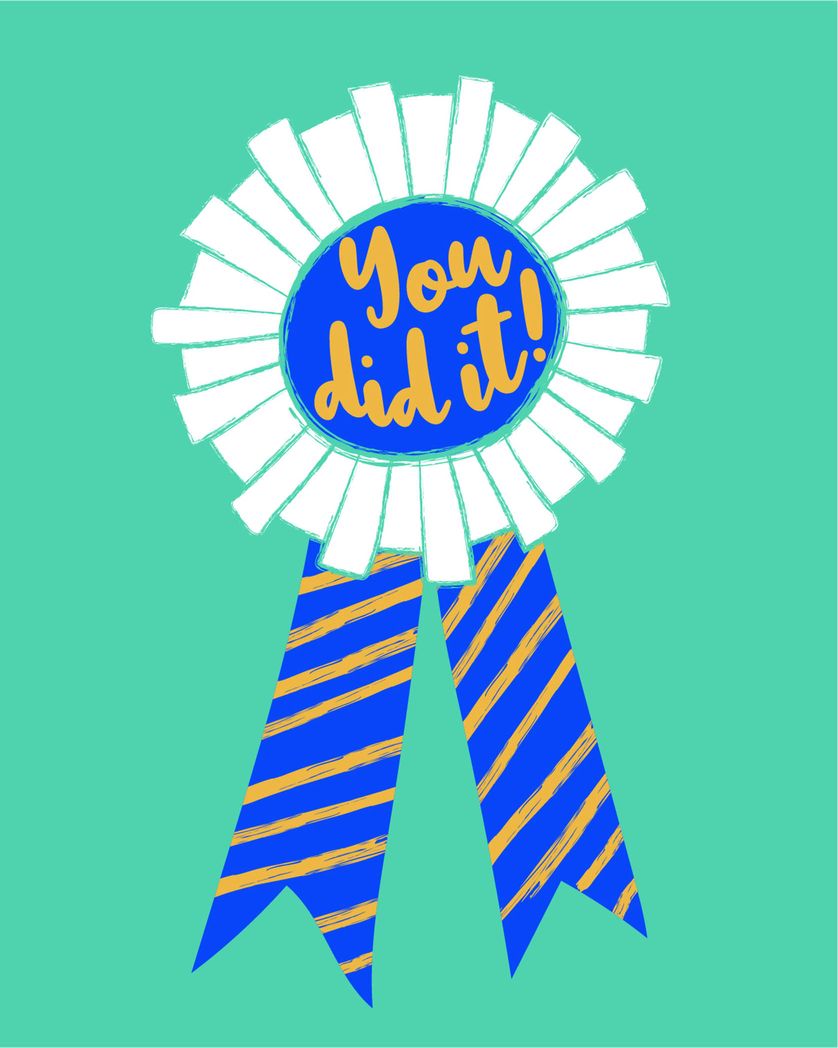 Card design "You did it congratulations card"