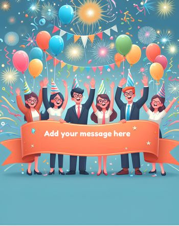 Use Add your own text welcome card for new employees