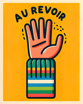 Use Au Revoir - leaving card in French 