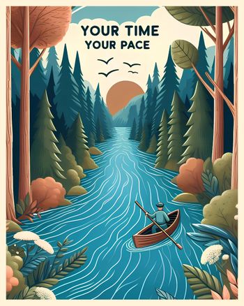 Use Your time your pace - retirement card