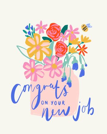 Use Congrats on your new job - leaving card