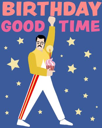 Use Freddie mercury birthday card