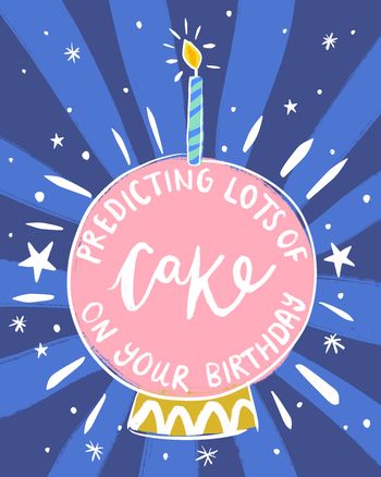 Use Happy birthday crystal ball card