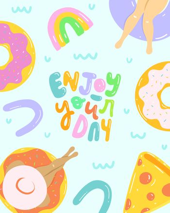 Use Enjoy your day swimming pool birthday card
