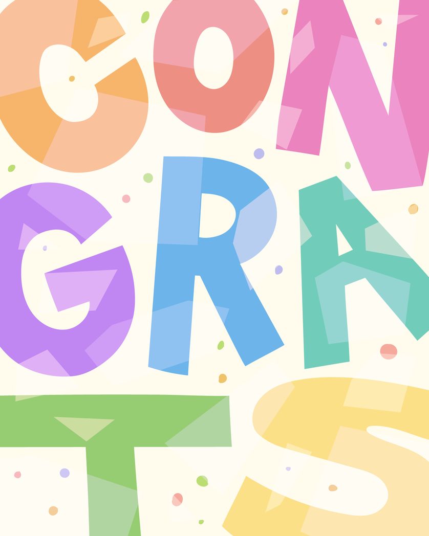 Card design "Congrats - calligraphy leaving card"