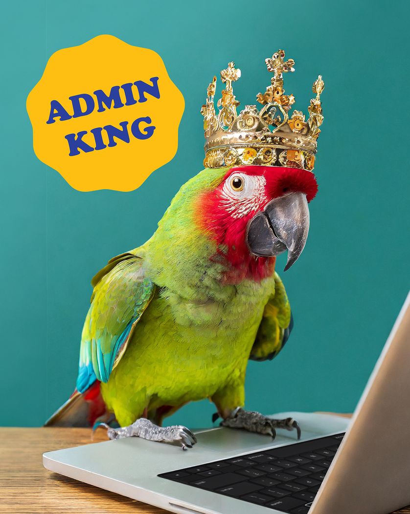 Card design "Funny animal admin day card"