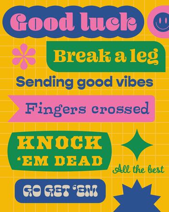 Use Trendy Labels Typography - Good Luck