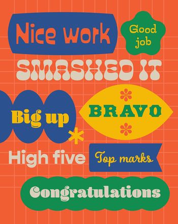 Use Trendy Labels Typography - Congratulations