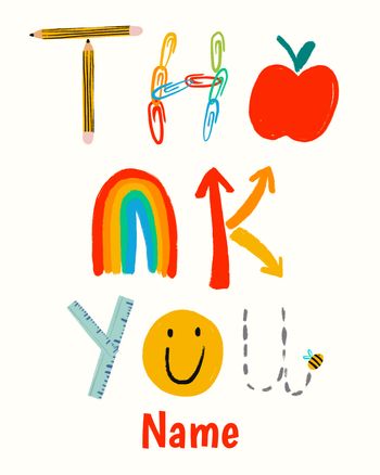 Use School Stationery Thank you Teacher