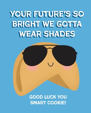 Use Wishing you a fortunate future - funny leaving card