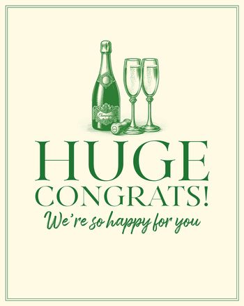 Use Vintage Champagne Congratulations