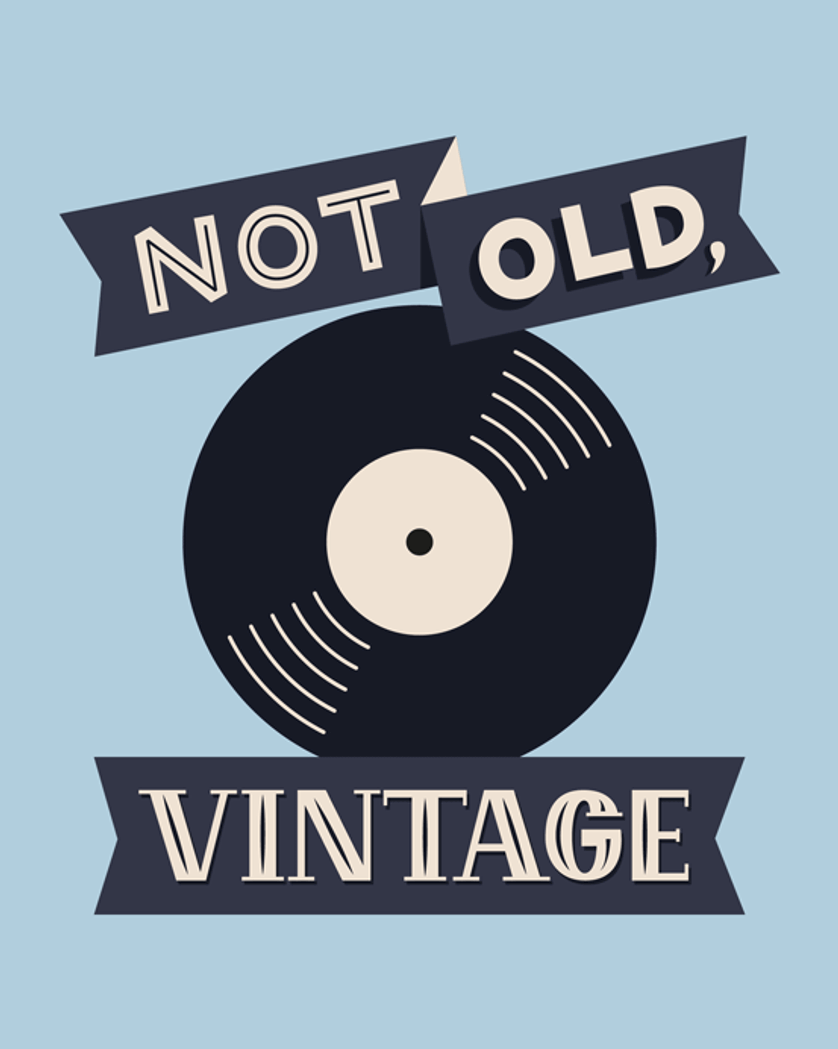 Card design "Vinyl Birthday"