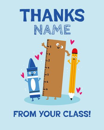 Use Thanks Teacher Stationery