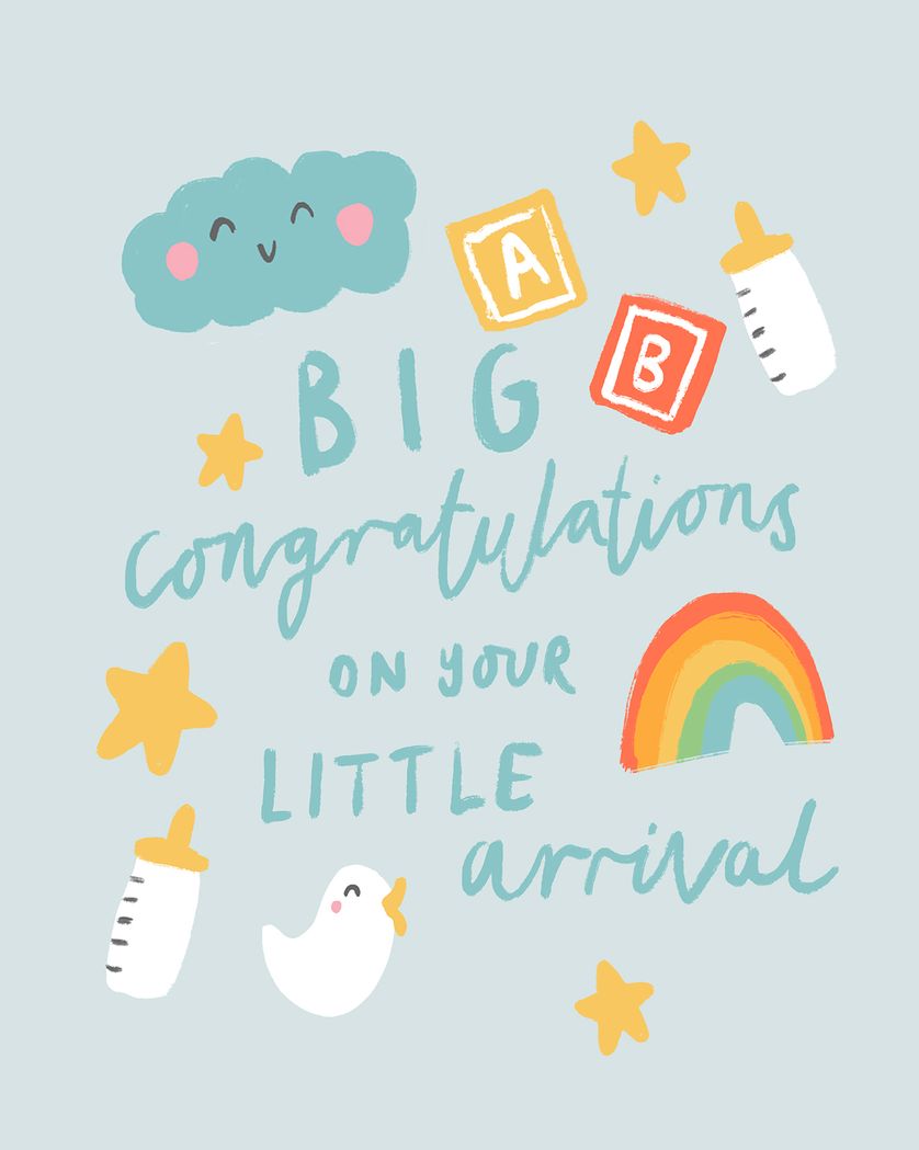 Card design "Baby Toys Baby"