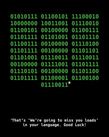 Use Data computer engineer leaving card 