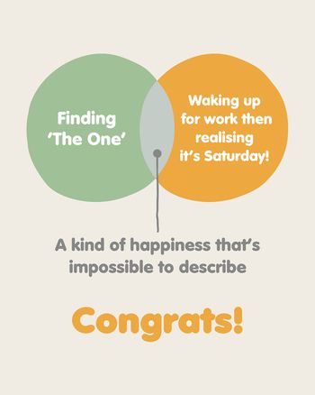 Use Venn diagram Wedding congrats