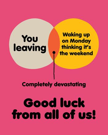 Use Venn diagram leaving card